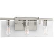 Progress Lighting Glayse 3 Light 22-3/4" Wide Bathroom Vanity Light Brushed Nickel