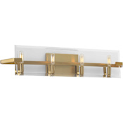 Progress Lighting Cahill 4 Light 30" Wide Bathroom Vanity Light Brushed Bronze