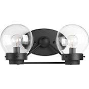 Progress Lighting Spatial 2 Light 14-1/8" Wide Bathroom Vanity Light Black