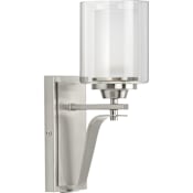 Progress Lighting Kene 13" Tall Bathroom Sconce Brushed Nickel