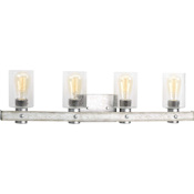 Progress Lighting Gulliver 4 Light 32-7/8" Wide Bathroom Vanity Light Galvanized Finish