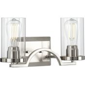 Progress Lighting Lassiter 2 Light 16" Wide Bathroom Vanity Light Brushed Nickel