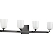Progress Lighting Moore 4 Light 31" Wide Bathroom Vanity Light Black