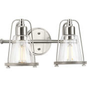 Progress Lighting Conway 2 Light 15" Wide Bathroom Vanity Light Brushed Nickel