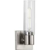 Progress Lighting Clarion 13" Tall Bathroom Sconce Brushed Nickel