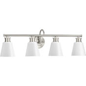 Progress Lighting Ashford 4 Light 34" Wide Bathroom Vanity Light Brushed Nickel