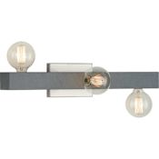 Progress Lighting Mill Beam 3 Light 24" Wide Bathroom Vanity Light Brushed Nickel