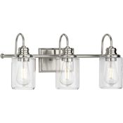 Progress Lighting Aiken 3 Light 23" Wide Bathroom Vanity Light Brushed Nickel