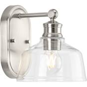 Progress Lighting Singleton 8" Tall Bathroom Sconce Brushed Nickel