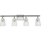 Progress Lighting Cassell 4 Light 34" Wide Vanity Light Brushed Nickel