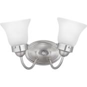 Progress Lighting 2 Light 12" Wide Bathroom Vanity Light Brushed Nickel