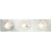 Progress Lighting Broadway Wall or Ceiling Mount Three-Light Bath Bar Polished Chrome