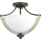Progress Lighting Noma 2 Light 16" Wide Semi Flush Bowl Ceiling Fixture or Pendant Antique Bronze