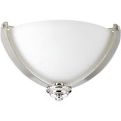 Progress Lighting Noma 2 Light 15" Wide Flush Mount Ceiling Fixture with Etched Glass Bowl Polished Nickel