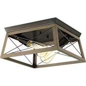 Progress Lighting Briarwood 2 Light 12" Wide Flush Mount Ceiling Fixture Antique Bronze