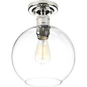 Progress Lighting Hansford 10" Wide Semi-Flush Ceiling Fixture Polished Nickel