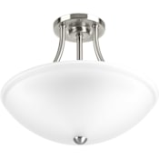 Progress Lighting Gather 13" Wide Integrated LED Semi-Flush Ceiling Fixture or Pendant Brushed Nickel