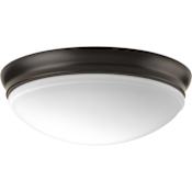Progress Lighting LED Flush Mount 13-1/2" Wide Integrated LED Flush Mount Bowl Ceiling Fixture Antique Bronze