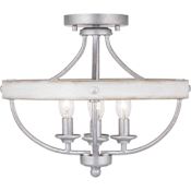 Progress Lighting Gulliver 4 Light 15" Wide Semi-Flush Ceiling Fixture or Pendant Galvanized