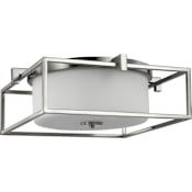 Progress Lighting Chadwick 2 Light 15" Wide Flush Mount Drum Ceiling Fixture Brushed Nickel