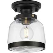 Progress Lighting Judson 7" Wide Semi-Flush Ceiling Fixture with Clear Glass Shade Antique Bronze