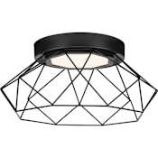 Progress Lighting Geodesic LED 18" Wide LED Flush Mount Ceiling Fixture Matte Black