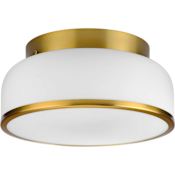 Progress Lighting Parkhurst 2 Light 11" Wide Flush Mount Drum Ceiling Fixture Brushed Bronze