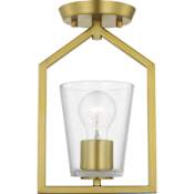 Progress Lighting Vertex 5" Wide Semi-Flush Bowl Ceiling Fixture Brushed Gold