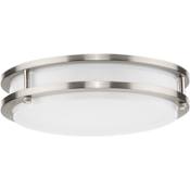 Progress Lighting Abide 11" Wide LED Flush Mount Drum Ceiling Fixture Brushed Nickel