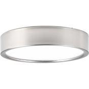 Progress Lighting Portal 13" LED Flush Mount Ceiling Fixture with Etched Glass Diffuser Brushed Nickel