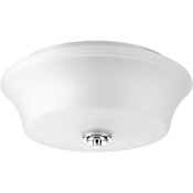 Progress Lighting Cascadia 14" Wide 2 Light Flush Mount Ceiling Fixture with Bowl Shade Polished Chrome