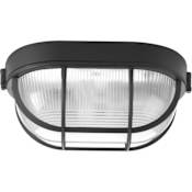 Progress Lighting Bulkheads Single Light 6-3/8" Wide Flush Mount Ceiling Fixture Black