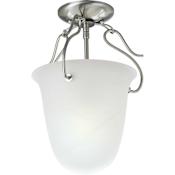 Progress Lighting Bedford Single Light 11" Wide Pendant / Semi-Flush Ceiling Fixture Brushed Nickel