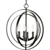 Progress Lighting Equinox 4 Light 16" Wide Taper Candle Pendant Antique Bronze