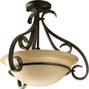 Progress Lighting Torino 3 Light 18" Wide Pendant / Semi-Flush Ceiling Fixture Forged Bronze
