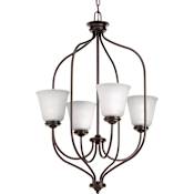 Progress Lighting Keats 4 Light 21" Wide Chandelier Antique Bronze