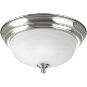 Progress Lighting Melon 1 Light 11.375"W Flush Mount Ceiling Fixture Brushed Nickel