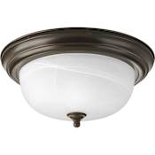 Progress Lighting Melon 2 Light 13.25"W Flush Mount Ceiling Fixture Antique Bronze