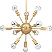Progress Lighting Ion 12 Light 14" Wide Sputnik Chandelier Brushed Bronze
