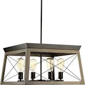 Progress Lighting Briarwood 4 Light 20" Wide Chandelier Antique Bronze