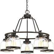 Progress Lighting Judson 5 Light 26" Wide Chandelier Antique Bronze