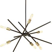 Progress Lighting Astra 6 Light 23" Wide Abstract Pendant Antique Bronze