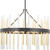Progress Lighting Orrizo 6 Light 24" Wide Drum Chandelier Black