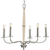 Progress Lighting Durrell 5 Light 27" Wide Chandelier Brushed Nickel