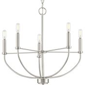 Progress Lighting Leyden 5 Light 22" Wide Chandelier Brushed Nickel