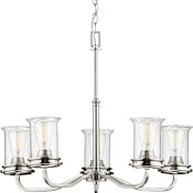 Progress Lighting Winslett 5 Light 27" Wide Chandelier Brushed Nickel