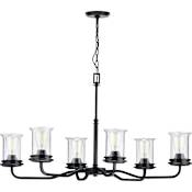 Progress Lighting Winslett 6 Light 34" Wide Chandelier Matte Black