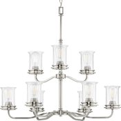 Progress Lighting Winslett 9 Light 34" Wide Chandelier Brushed Nickel