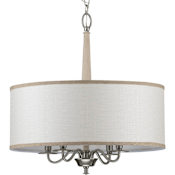Progress Lighting Durrell 4 Light 21" Wide Drum Chandelier Brushed Nickel