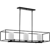 Progress Lighting Chadwick 3 Light 40" Wide Linear Chandelier Matte Black